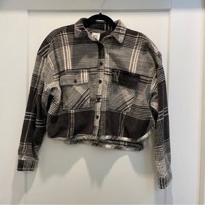 BDG Caleb Cropped Flannel Shirt